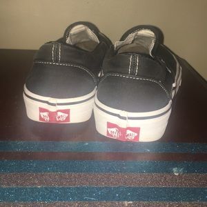 Wore once black and white vans. (Still brand new)